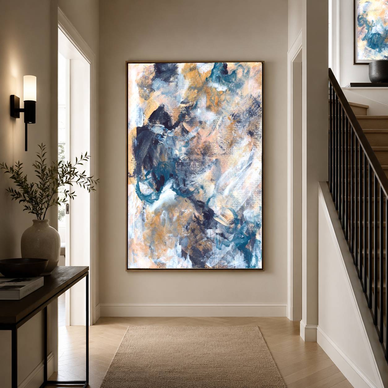 Viki-Thorbjorn-Art-abstract-art-for-hallway-landing-transitional-space